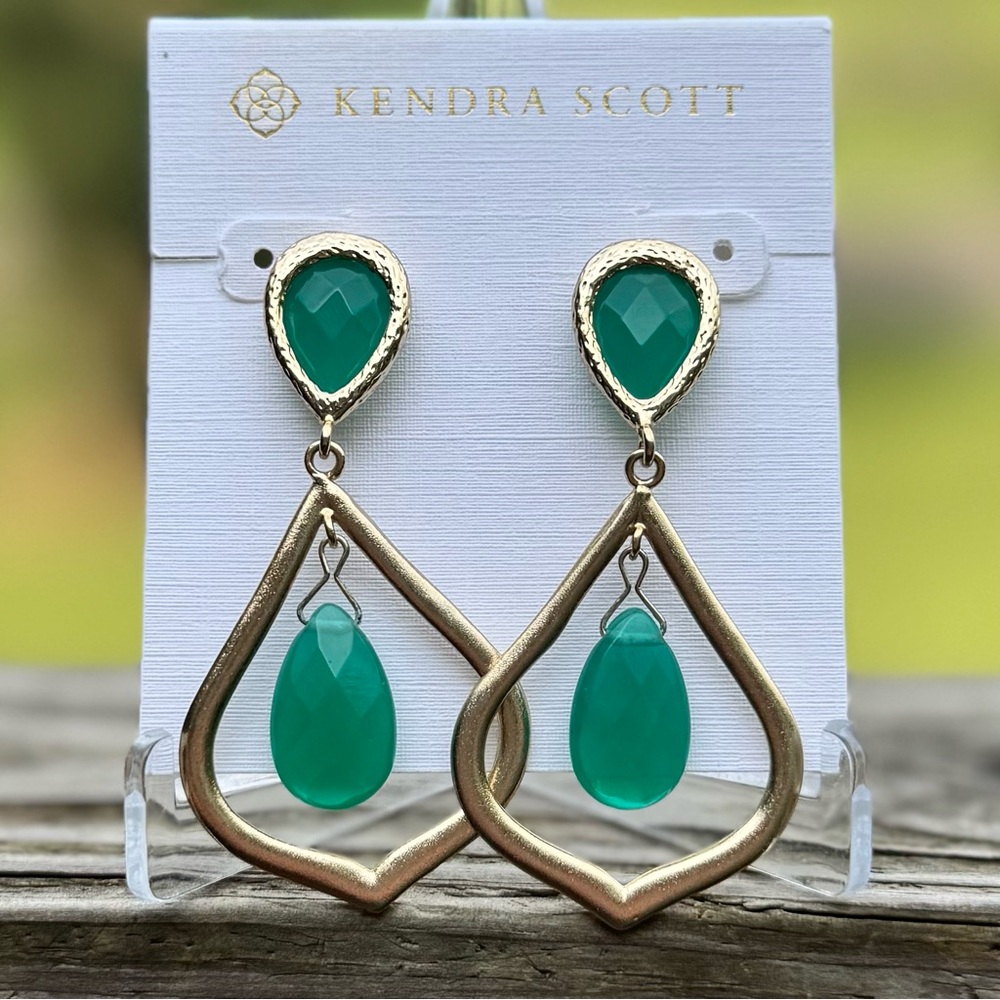 Kendra Scott Vintage Ryanne Chandelier Earrings Gold Drop - Picture 5 of 5